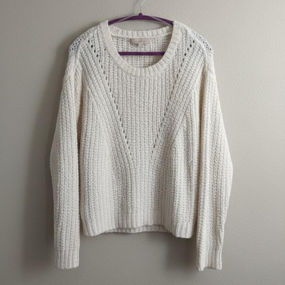 Love Tree Chenille Off White Chenille Sweater From Modcloth
